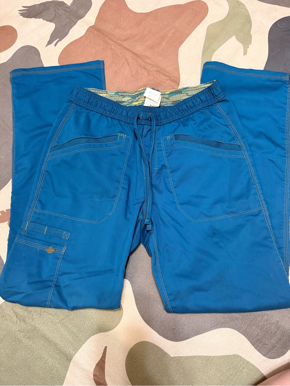Drawstring Scrub Pants in Bright Blue